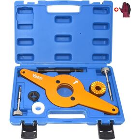 Vibration Damper Holding Tool Crankshaft Pulley Removal Shock Absorber, Compatible with Audi Seat Skoda VW 1.8 2.0 4V TFSi EA888, Replace T10531, With Carrying Case & Gloves
