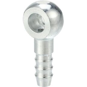 ACROPIX 16mm ID 12mm OD Banjo Bolt Hose Barb Fittings Universal Banjo Fitting Fuel Line Adapter Connector for Motorcycle Car Silver Tone - Pack of 1
