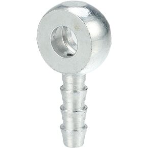 ACROPIX 16 مم ID 12 مم OD Banjo Bolt Hose Barb Fittings Universal Banjo Fitting Fuel Line محول موصل للدراجات النارية سيارة فضية اللون - حزمة من 1