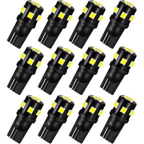 194 168 2825 T10 LED Interior Light Bulbs Amber Yellow, Super Bright Replacement for Dome Map Door Trunk Courtesy License Plate Sidemarker Parking RV Camper Lights (Pack of 12)
