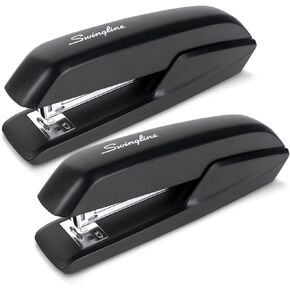 Swingline Standard Stapler, 20 Sheet Capacity, Eco Version, Jam Free, 2 Pack, Black (54501)