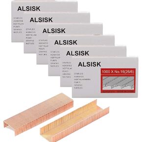 ALSISK Desk Accessory Kit,Acrylic Stapler Set, Tape Dispenser, Staple Remover with 1000pcs 26/6 Staples -Rose Gold