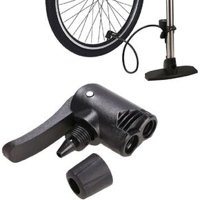 Black Pump Adapter Valve, 3 in 1 Replacement Dual Head Air Pump Adapter Valve Bicycle Bike Cycle Tyre Tube Pump Adapter，Bike Floor Pumps