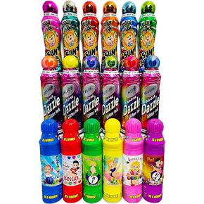 Lucky Lady Bingo Daubers with Dab-O-Ink Dazzle Glitter and Sunsational Combo Gift Set – 3 oz. 18 Pack, Versatile Bingo Ink Daubers - Bingo Markers and Bingo Stampers for Adults and Kids