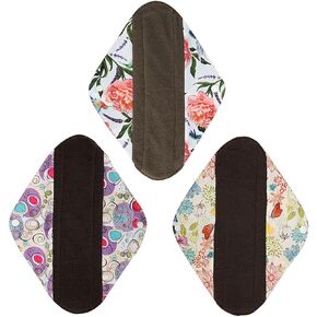 3 قطع من وسادات الدورة الشهرية القماشية مقاس 12 بوصة، فوط صحية قابلة لإعادة الاستخدام، بطانة داخلية قابلة للغسل، غير معطرة... (3L06) in Kuwait