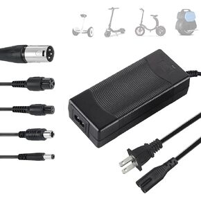 LHIBYOLO 42V 2A Electric Scooter Charger 5 in1 Plugs Universal,for 36V Electric Scooter Ebike Lithium Battery，for Jetson,Razor,Swagtron,Bird,Gotrax,Segway
