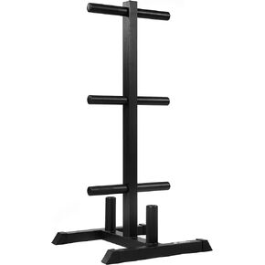JFIT Weight Rack and 2 Bar Holder for 2" Olympic Plates, Stores Up to 850 LB