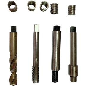 M10 X 1.25 Thread Repair Kit ，Spark Plug Repair Short Tooling KIT，Particularly Suitable for Timing Belt Tensioner，Crankcase ，Drain and Glow Plug Thread Repair