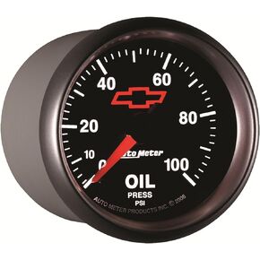 Auto Meter 3621-00406 GM Performance Parts Red 2-1/16" 0-100 PSI Mechanical Oil Pressure Gauge