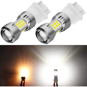 PHINLION 3157 4157 LED Turn Signal Bulbs, 3200 Lumens Super Bright 12V 3057 3457NA 4157NA 3157NA Amber Yellow LED Light Replacement for Car Truck Directional Blinker or Parking Lights