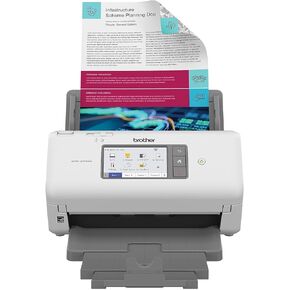 Brother ADS-4700W Professional Desktop Scanner with Fast Scan Speeds, Duplex, Wireless, and Large Touchscreen, White