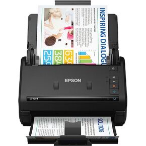 ماسح ضوئي للمستندات المكتبية الملونة على الوجهين من Epson Workforce ES-400 II لأجهزة الكمبيوتر الشخصية وأجهزة Mac، مع وحدة تغذية المستندات التلقائية (ADF). ضمان كامل لمدة سنة (متجدد) in Kuwait