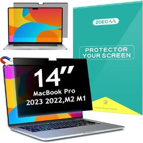 شاشة خصوصية MacBook Pro 14، شاشة خصوصية مغناطيسية متوافقة مع Macbook Pro 14 بوصة 2023 2022 2021 A2779 M2 A2442 M1، شاشة خصوصية سهلة التشغيل/الإيقاف مضادة للظهور، مضادة للضوء الأزرق ومضادة للوهج in Kuwait