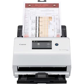 الماسح الضوئي لمستندات الأعمال imageFORMULA R50 من Canon للكمبيوتر الشخصي وأجهزة Mac - المسح الضوئي على الوجهين الملون - الاتصال بكابل USB أو شبكة Wi-Fi - شاشة LCD تعمل باللمس - وحدة تغذية المستندات التلقائية - إعداد سهل in Kuwait