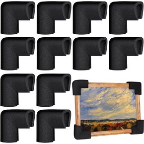 Mirror TV Picture Frame Corner Protectors for Shipping Moving Foam Corners Photo Frame Edge Protection for Packing Fragile Artwork Packaging Edge Protectors, Fit 1.5'' Frames (12 Pcs)