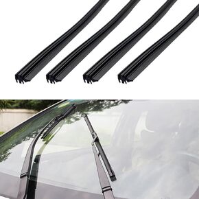4PCS Wiper Blade Refill, Windshield Wiper Baldes Rubber Strip, Replacement Windshield Wipers Accessories Universal for Front & Rear Windshield Wiper Baldes Fits Most Cars (26*0.23*0.78 Inches)