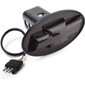 Officially Licensed Chevy Hitch Cover LED Light Hitch Receiver Covers (Black)
