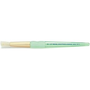 Royal Brush White Crafter's Choice Bristle Standard Stencil Brush-1/2 Width, 1/2"