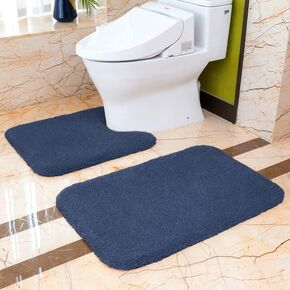 VANZAVANZU Bathroom Rugs Bath Mats for Bathroom Non Slip Ultra Soft Absorbant Bath Mats Microfiber Fluffy Thick Bathroom Rugs Machine Washable (24"x36", White)