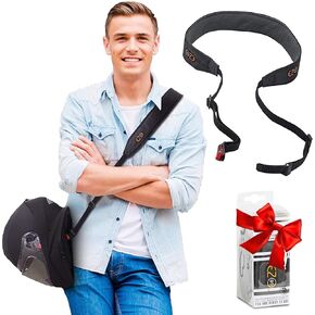 Helmet Carrying Bag for Motorcycle Helmets | Foldable | Fits Full Face Helmets | Hands Free Riding Accessory | Theft Protection - for Men, Women and Children Riders - Black