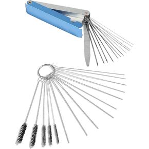 Carburetor Cleaner,Carburetor Carbon Cleaner Airbrush Cleaning Kit,13 Cleaning Wires Set,5 Nylon Brushes,10 Cleaning Needles,Carburetor Cleaning Kit for Motorcycle
