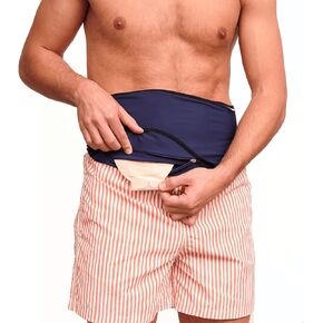 SIIL Ostomy belt for Men & Women, Blue. These Ostomy bag covers Acts as Colostomy Belt, Ileostomy, Hernia Belt Made in Europe