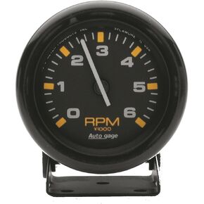 AUTO METER 2306 Autogage Mini Tachometer,2.750 in., Black dial/Black bezel