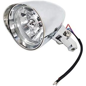 LABLT Motorcycle Headlights Aluminum Visor Chrome Head Light Replacement for Sportster XL Dyna Softail Bobber FXR FXST Chopper Bobber Custom