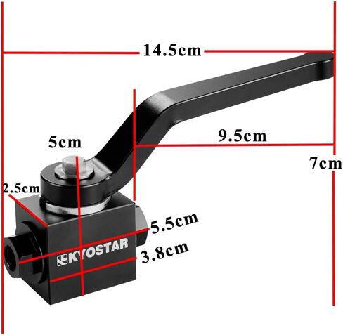 صمام إغلاق KYOSTAR 1/8 بوصة NPT، قفل خط الفرامل الألومنيوم، صمام إغلاق، أسود in Saudi Arabia