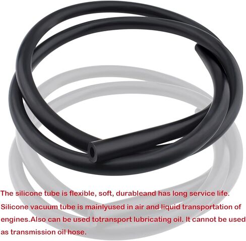 4 قطع 5FT سيليكون مجموعة خرطوم أنابيب فراغ، ارتفاع درجة الحرارة السيارات المعدلة كمية الهواء الأنابيب، ID 5/32 "1/4" 5/16 "1/2"، جدار سميك 1/8 "، أسود in Kuwait