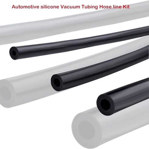 4 قطع 5FT سيليكون مجموعة خرطوم أنابيب فراغ، ارتفاع درجة الحرارة السيارات المعدلة كمية الهواء الأنابيب، ID 5/32 "1/4" 5/16 "1/2"، جدار سميك 1/8 "، أسود in Kuwait