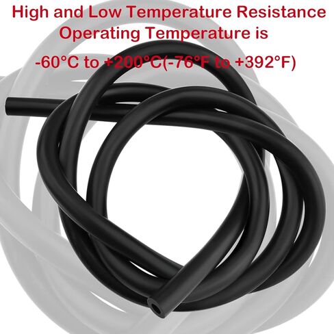 4 قطع 5FT سيليكون مجموعة خرطوم أنابيب فراغ، ارتفاع درجة الحرارة السيارات المعدلة كمية الهواء الأنابيب، ID 5/32 "1/4" 5/16 "1/2"، جدار سميك 1/8 "، أسود in Kuwait