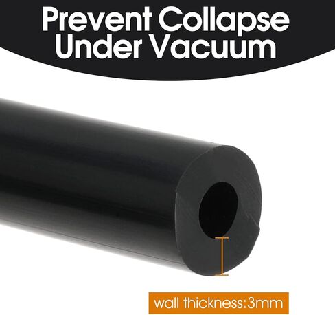 خرطوم أنابيب فراغ سيليكون خط خرطوم أنابيب فراغ سيليكون خط أنابيب فراغ سيليكون أسود (1/8 بوصة (3 مم)، 5 قدم) in Kuwait