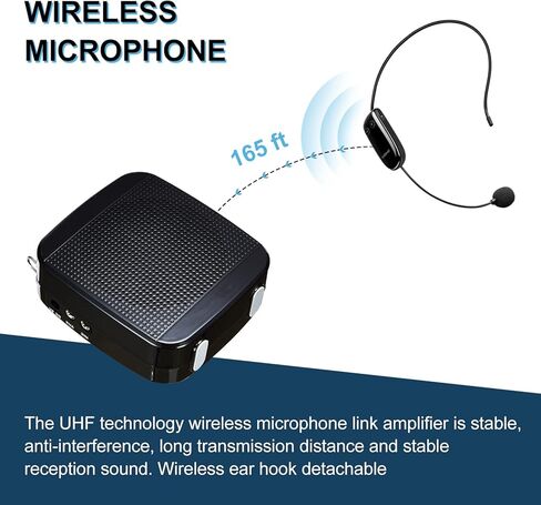 مدرسو مضخم الصوت اللاسلكي، مكبر صوت مكبر صوت محمول بنظام PA من SHIDU مع سماعة ميكروفون، 18 وات/ نطاق 300 ياردة/ Bluetooth5.0/عمل لمدة 7 ساعات، للتدريس والمدربين والمدربين والمؤتمرات in Kuwait