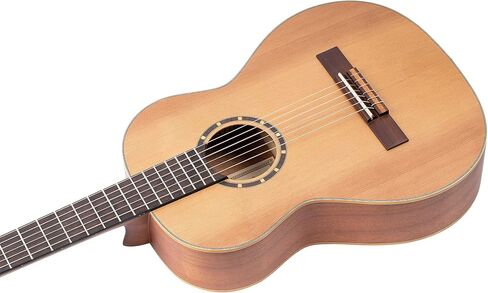 Ortega Guitars 6 String Family Series 3/4 Size Nylon Classical Guitar w/Bag, Right, Cedar Top-Natural-Gloss, (R122G-3/4) in Saudi Arabia