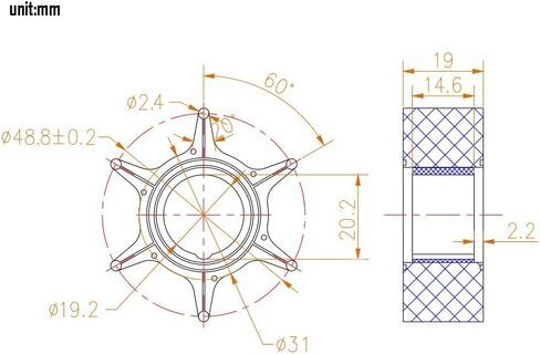 دفاعة مضخة مياه كبيرة من قطع الغيار لمحرك ميركوري الخارجي 30HP 35HP 40HP 45HP 50HP 60HP,65HP 70HP رقم الجزء المتوافق 47-89983T in Kuwait