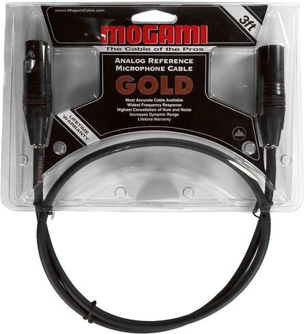 كابل ميكروفون Mogami Gold STUDIO-10 XLR، XLR-أنثى إلى XLR-ذكر، 3 دبابيس، اتصالات ذهبية، موصلات مستقيمة، 10 أقدام in Saudi Arabia