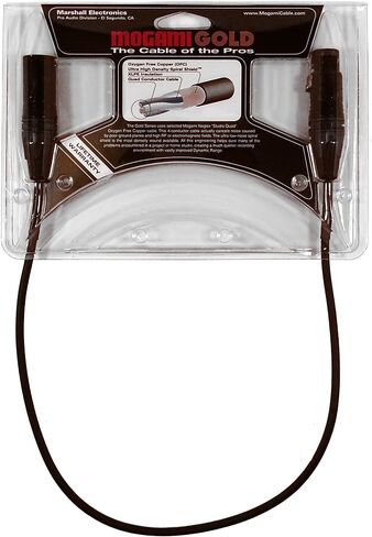 كابل ميكروفون Mogami Gold STUDIO-10 XLR، XLR-أنثى إلى XLR-ذكر، 3 دبابيس، اتصالات ذهبية، موصلات مستقيمة، 10 أقدام in Saudi Arabia