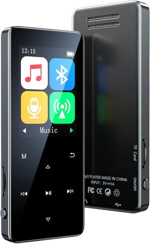 80GB MP3 Player with Bluetooth, Music Player with HD Speakers, Lossless Sound Quality, mp3 with FM Radio/Voice Recorder/E-Book, Earphone Included in Saudi Arabia