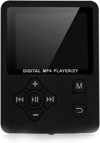 مشغل MP3، مشغل موسيقى محمول، بطاقة ذاكرة 32 جيجا، وضع متعدد اللاعبين لمدة 6 إلى 8 ساعات تشغيل متواصل، سهل التشغيل مشغل موسيقى HiFi MP4 (أسود) in Saudi Arabia