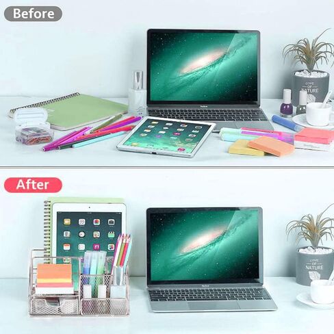 منظمات مكتبية وإكسسوارات لوازم مكتبية مجموعة 12 قطعة مع دباسة أكريليك، مزيل دبابيس، حامل أقلام، مشابك، مقص، حامل هاتف، قلم واحد إلخ in Kuwait