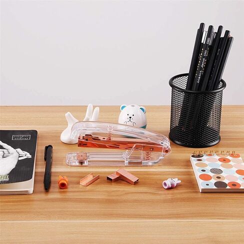 مجموعة ملحقات المكتب ALSISK، مجموعة دباسة أكريليك، موزع شريط، مزيل دبابيس مع 1000 قطعة 26/6 دبابيس - ذهبي وردي in Kuwait