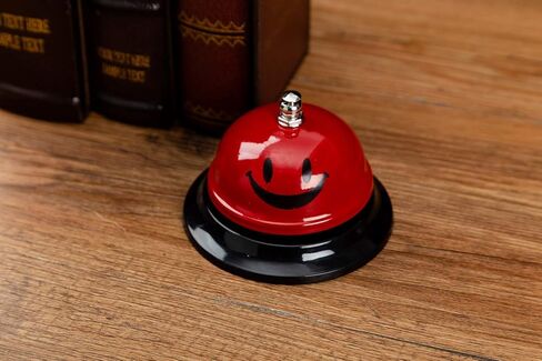 جرس الاتصال المنزلي الآسيوي، قطر 3.35 بوصة، جرس معدني، وجه مبتسم أحمر، جرس خدمة جرس المكتب للفنادق والمدارس والمطاعم ومناطق الاستقبال والمستشفيات وخدمة العملاء، أحمر (جرس واحد) in Kuwait