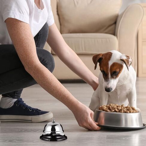 8PCS Service Bell, Big Metal Call Bell Desk Bell Counter Ring Bell for Service Front Desk Bell for Kitchen Restaurant Bar Hotel School Pet Dog Training, 3.35 Inch Diameter, Silver in Saudi Arabia