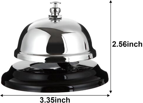 8 Pack Desk Bell Call Bell, 3.3 Inch Metal Anti-Rust Ringing Service Bell, Big Button Desk Bell for Service, Hotels, Schools, Restaurants, Warehouses, Hospitals, Reception and Pet Dog Training in Saudi Arabia