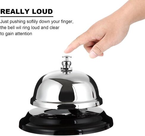 8 Pack Desk Bell Call Bell, 3.3 Inch Metal Anti-Rust Ringing Service Bell, Big Button Desk Bell for Service, Hotels, Schools, Restaurants, Warehouses, Hospitals, Reception and Pet Dog Training in Saudi Arabia