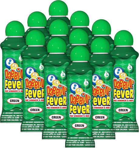 Dabbin' Fever Bingo Daubers One Dozen 3 أوقية حبر Dabbers (أخضر) in Kuwait