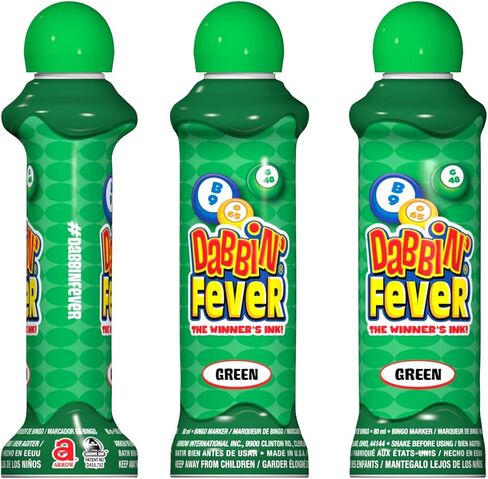 Dabbin' Fever Bingo Daubers One Dozen 3 أوقية حبر Dabbers (أخضر) in Kuwait