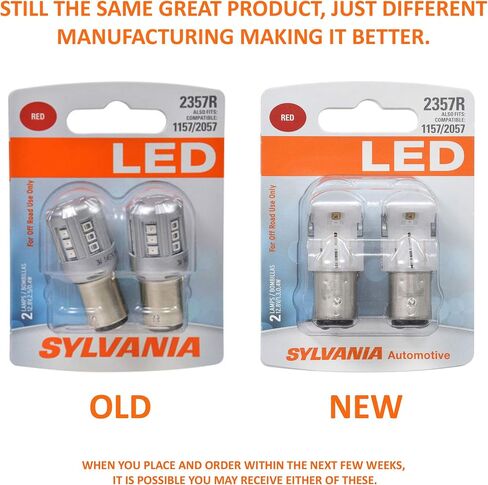 SYLVANIA - 2357 LED Red Mini Bulb - Bright LED Bulb, Ideal for Stop and Tail Lights (Contains 2 Bulbs) in Saudi Arabia