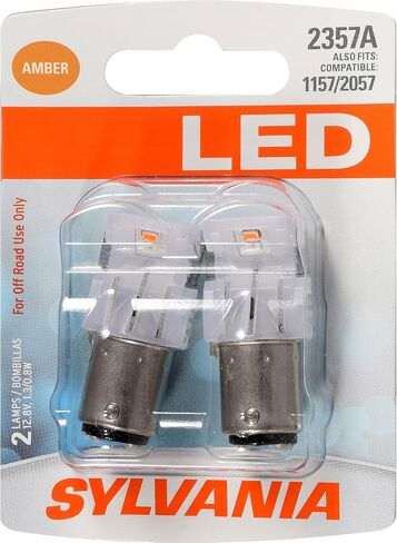 SYLVANIA - 2357 LED Red Mini Bulb - Bright LED Bulb, Ideal for Stop and Tail Lights (Contains 2 Bulbs) in Saudi Arabia